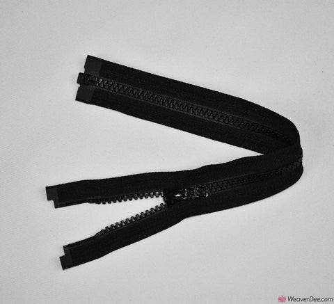 Vislon Open Ended Zip [580 Black - 5mm Tooth Width]