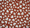 Double Gauze Cotton Fabric - Painted Hearts Rust
