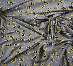 Sleepy Panda Moons Cotton Jersey Fabric