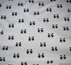 Knitted Cotton Jersey Fabric - Panda White