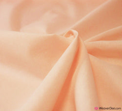 Plain Polycotton Fabric / Peach