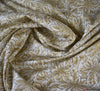 Cotton Fabric - Christmas Metallic Poinsettia - Ivory