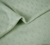 Knitted Pointelle Cotton Jersey Fabric - Sage Green
