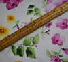 Rose Drift Viscose Fabric - Ivory