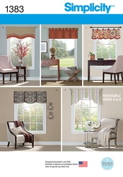 Simplicity - S1383 Valances for 36" to 40" Wide Windows - WeaverDee.com Sewing & Crafts - 1