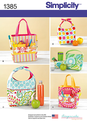 Simplicity - S1385 Art Caddies, Lunch Bags & Snack Bag - WeaverDee.com Sewing & Crafts - 1