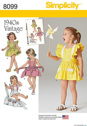 Simplicity - S8099 Toddlers' Romper & Button-on skirt - WeaverDee.com Sewing & Crafts - 1