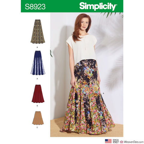 Simplicity Pattern S8923 Misses' Pull-On Skirts