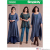 Simplicity Pattern S8960 Misses' Dress Or Tunic, Skirt & Trousers