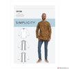Simplicity Pattern S9158 Men's Half Buttoned Shirts