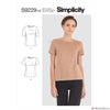 Simplicity Pattern S9229 Misses' Knit Tee Shirt