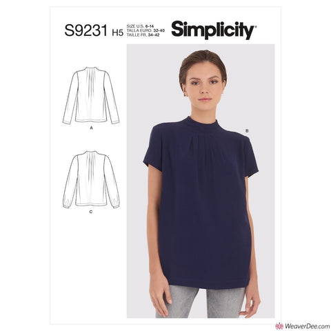 Simplicity Pattern S9231 Misses' Blouses