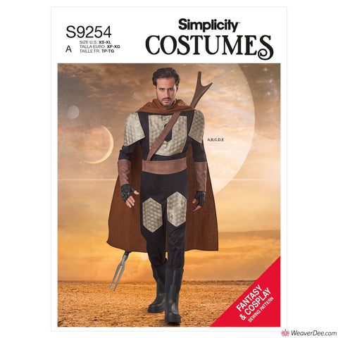 Simplicity Pattern S9254 Men's Fantasy Hero Costume
