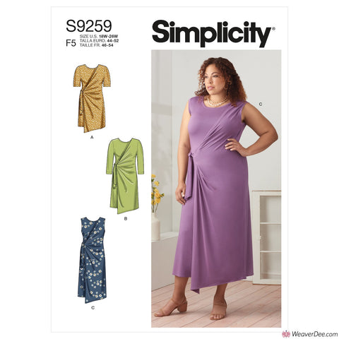 Simplicity Pattern S9259 Women's Knit Dresses & Tunic