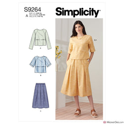 Simplicity Pattern S9264 Misses' Tops & Pull-on Skirt
