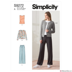 Simplicity Pattern S9272 Misses' Knit Cardigan Top & Trousers