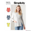 Simplicity Pattern S9275 Misses' Knit Tops In 2 Lengths