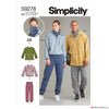 Simplicity Pattern S9278 Unisex Tops In 2 Lengths, Trousers & Neckpiece