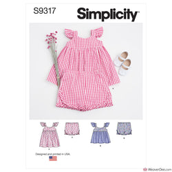 Simplicity Pattern S9317 Babies' Dress, Top & Shorts