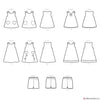 Simplicity Pattern S9318 Toddlers' Tent Tops, Dresses & Shorts