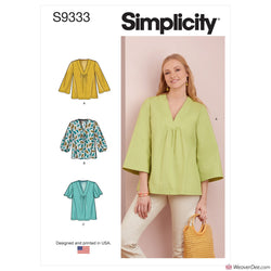Simplicity Pattern S9333 Misses' Top with Sleeve Variations