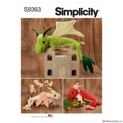 Simplicity Pattern S9363 Plush Dragons