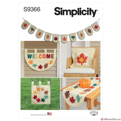 Simplicity Pattern S9366 Leaf Décor