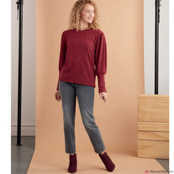 Simplicity Pattern S9385 Misses' Knit Tops with Length & Sleeve Variations