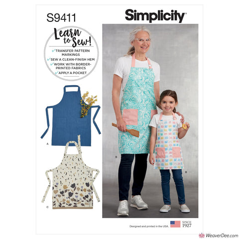 Simplicity Pattern S9411 Children's & Misses' Aprons