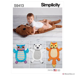 Simplicity Pattern S9413 Baby Tummy Time Animal Mats
