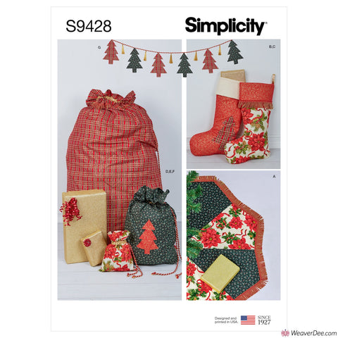 Simplicity Pattern S9428 Christmas Decorating Accessories