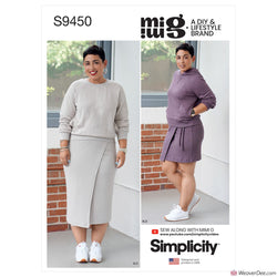 Simplicity Pattern S9450 Misses' Knit Tops & Skirts