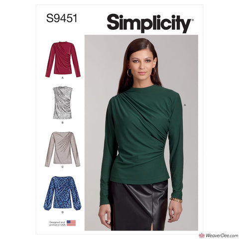 Simplicity Pattern S9451 Misses' Knit Tops
