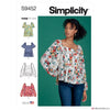Simplicity Pattern S9452 Misses' Tops