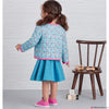 Simplicity Pattern S9485 Toddlers' Knit Top, Jacket, Vest, Skirt & Trousers