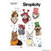 Simplicity Pattern S9497 Hats for Dogs / Pets