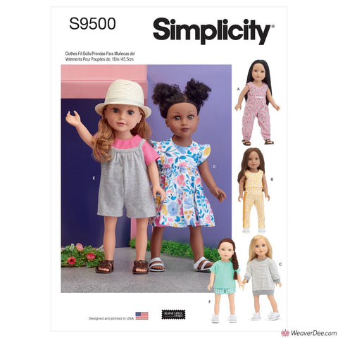 Simplicity Pattern S9500 Doll Clothes 18"