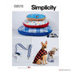 Simplicity Pattern S9510 Dog Beds, Leash with Case, Harness Vest & Coat