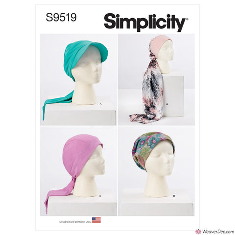 Simplicity Pattern S9519 Head Wraps & Hats