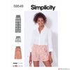 Simplicity Pattern S9549 Misses' Trousers, Shorts & Skirt