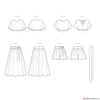 Simplicity Pattern S9551 Women's Tops, Skirt & Shorts