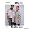 Simplicity Pattern S9554 Unisex Shirt in 2 Lengths