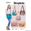 Simplicity Pattern S9563 Slouch Bags, Purse Organizer & Cosmetic Case