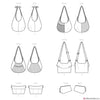 Simplicity Pattern S9563 Slouch Bags, Purse Organizer & Cosmetic Case