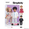 Simplicity Pattern S9567 Doll Clothes 18"