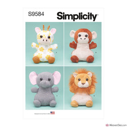 Simplicity Pattern S9584 Plush Animals