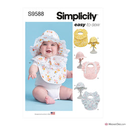 Simplicity Pattern S9588 Babies' Hats & Bibs
