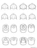 Simplicity Pattern S9588 Babies' Hats & Bibs