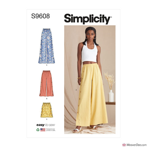 Simplicity Pattern S9608 Misses' Trousers & Skirt