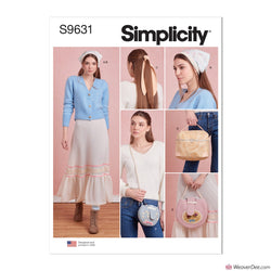 Simplicity Pattern S9631 Misses' Pettiskirt, Hair Accessories & Purse